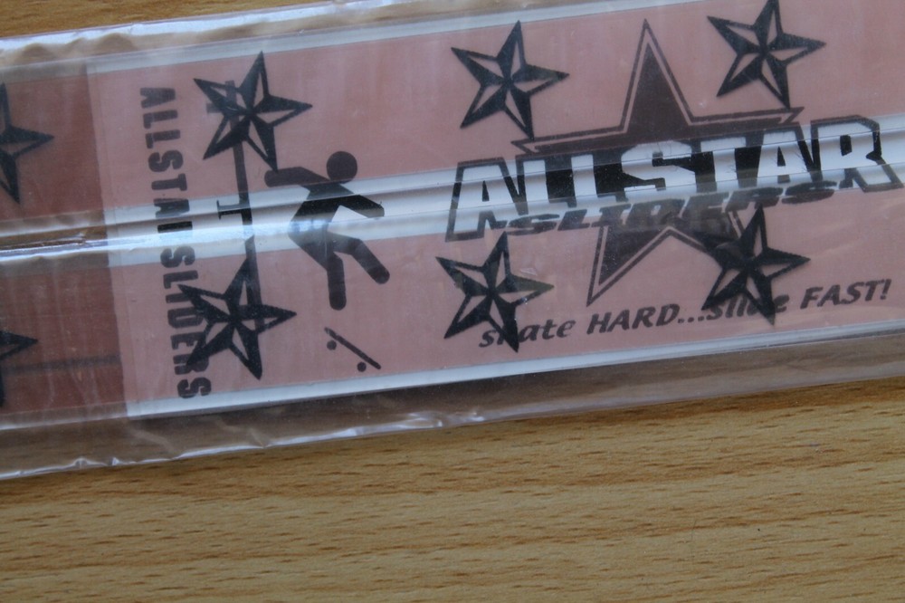 ALL STAR Adhesive Skateboard Deck Rails for Board Slides Graphic Image Protector