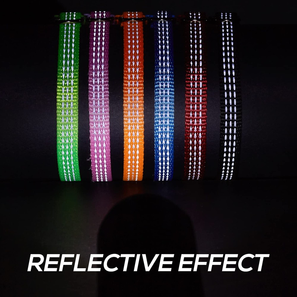 Upgraded Version 6 Pack Reflective Cat Collars with 7-12in, 6 Colors