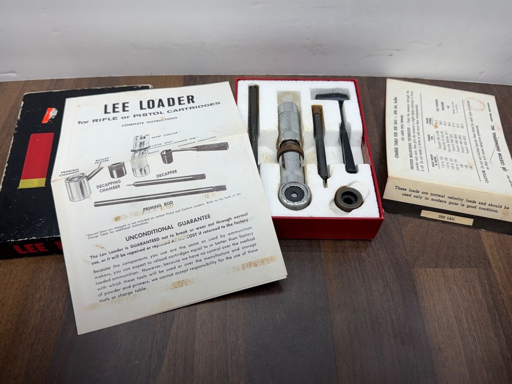 Vintage Lee Loader 300 Savage Reloading Kit