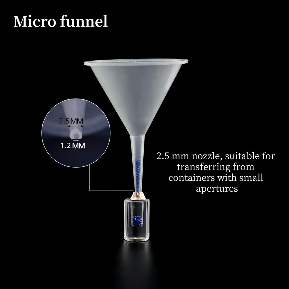 12 Pcs Tiny Funnel & Mini Funnel Polypropylene Narrow Neck for Essential Oils, P