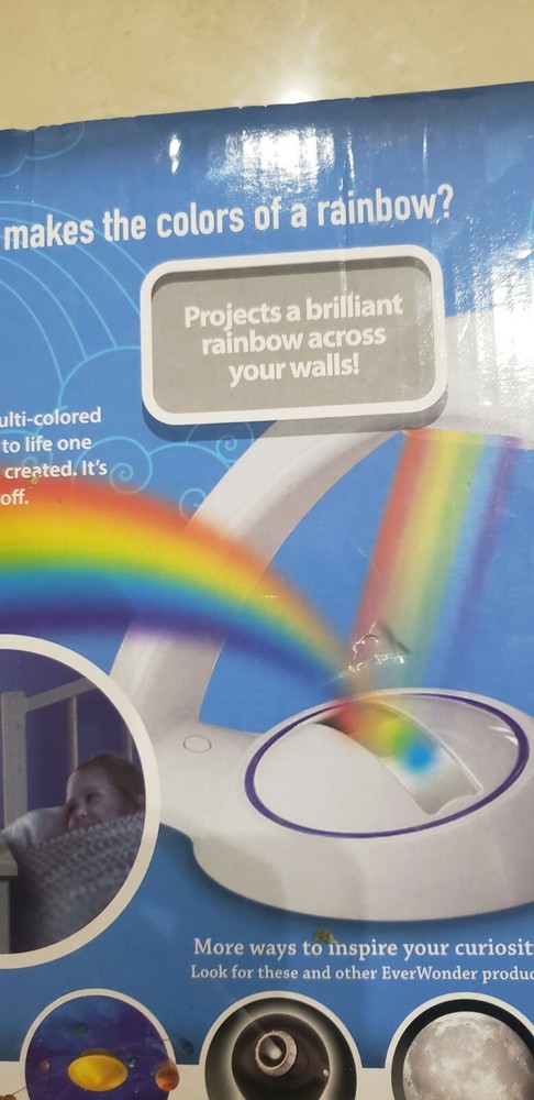 Rainbow In My Room Tabletop Décor Night Light Projector - Uncle Milton learning