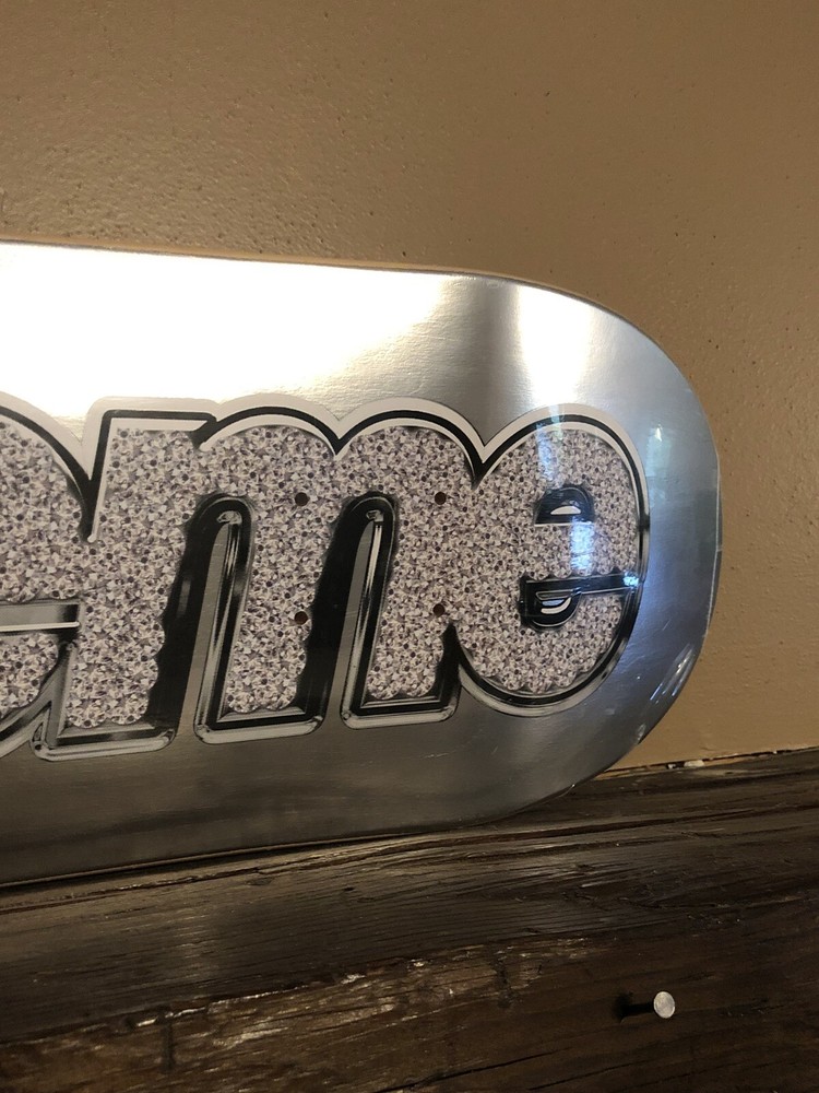 Supreme Bling Skateboard Skateboard Deck Silver SS13