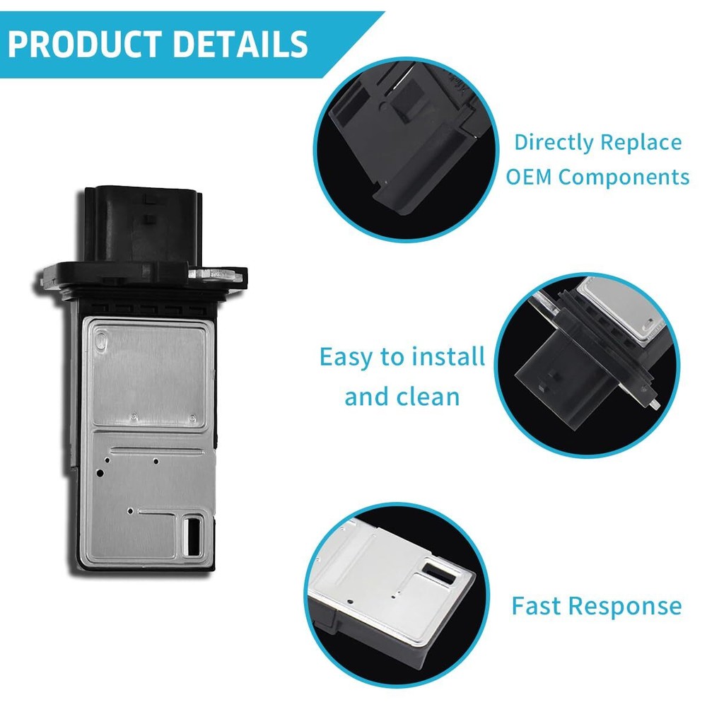 Mass Air Flow Meter Sensor Auto Mass Air Flow Meter Sensor Aluminum & Plastic...