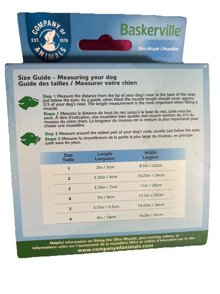 Baskerville Ultra Muzzle Size 1 Dog Comfortable Improved Muzzle New in Box Small