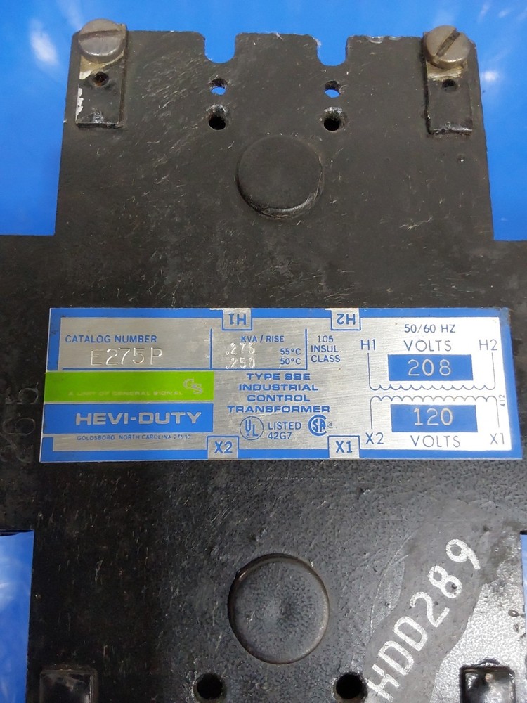 HEVI-DUTY, E275P TYPE SBE INDUSTRIAL CONTROL TRANSFORMER...