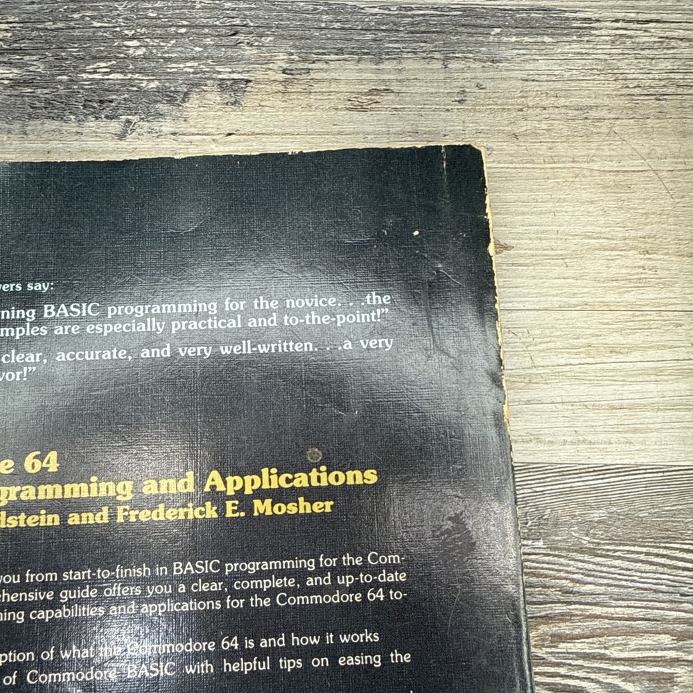 Commodore 64: Basic Programming and Applications by Goldstein Mosher 1984