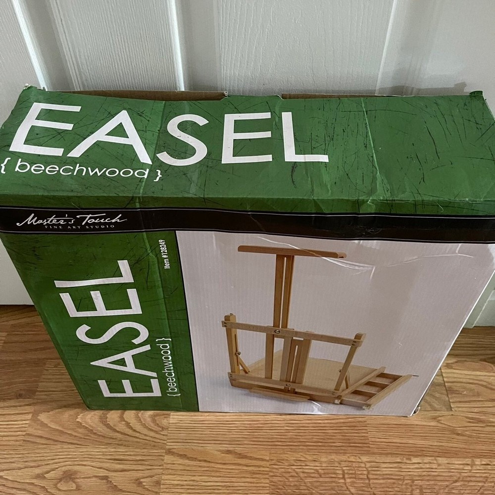 Masters Touch Art Easel Beechwood Standing Vertical Horizontal Storage Draw