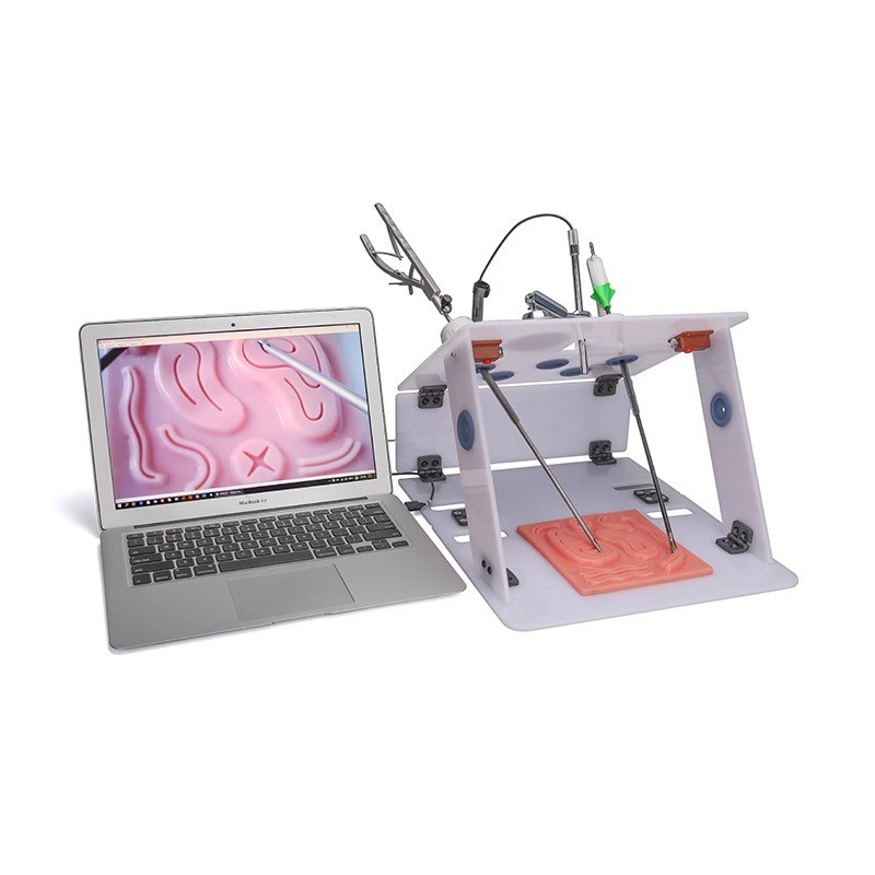 LaparoscopicTrainer Simulator Training Box with HD Camera and 8 Training Modules