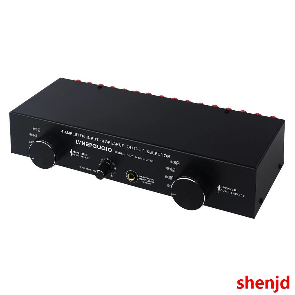 4 Input 4 output Power Amplifier Speaker Selector Switcher Speaker Switch @