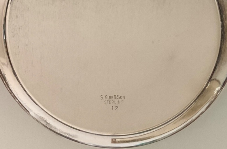 S. Kirk & Son Sterling Porridger Bowl Rose Pattern Repousee Handle #12