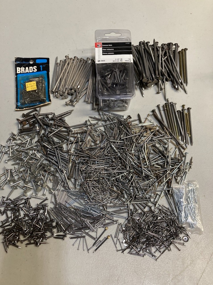5+ LBS Vintage Lot Mixed Hardware Nails