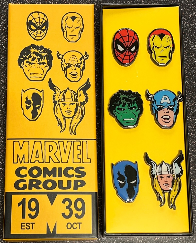 Marvel Loot Crate 80th Anniversary Pin Set (6 pinbacks)
