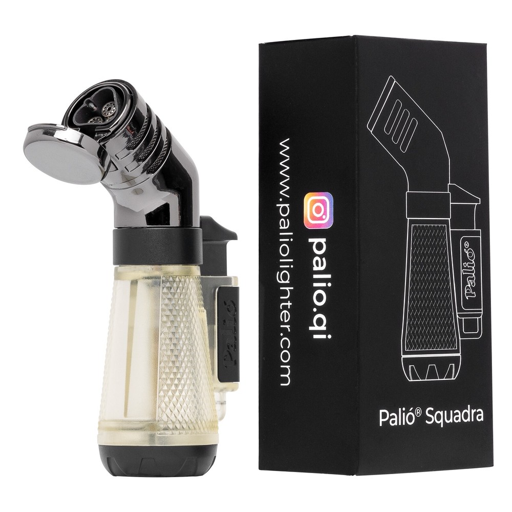 Palio Squadra Angled Triple-jet Flame Lighter, Clear