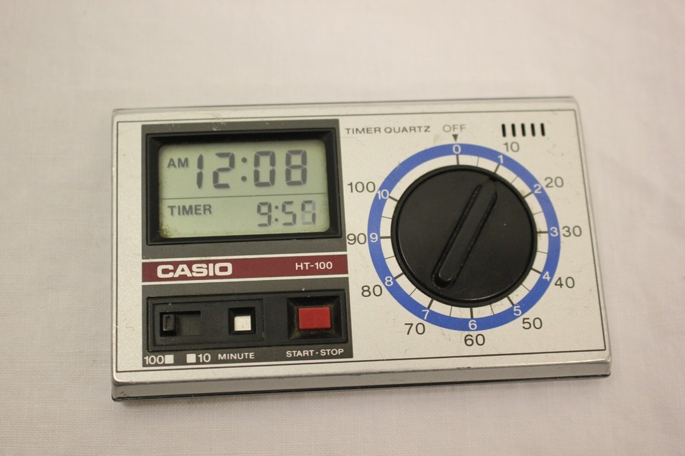 CASIO HT-100 TIMER ALARM DESKTOP WATCH RETRO VINTAGE