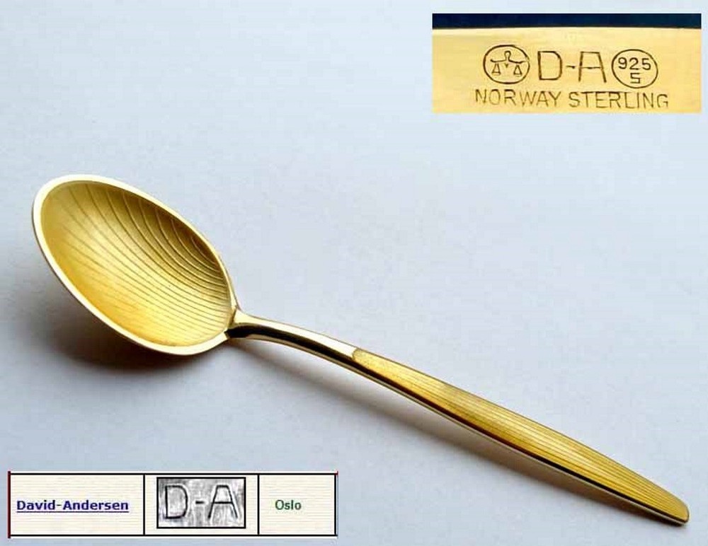 Spoon, Enamel, STERLING Silver, David Andersen C146