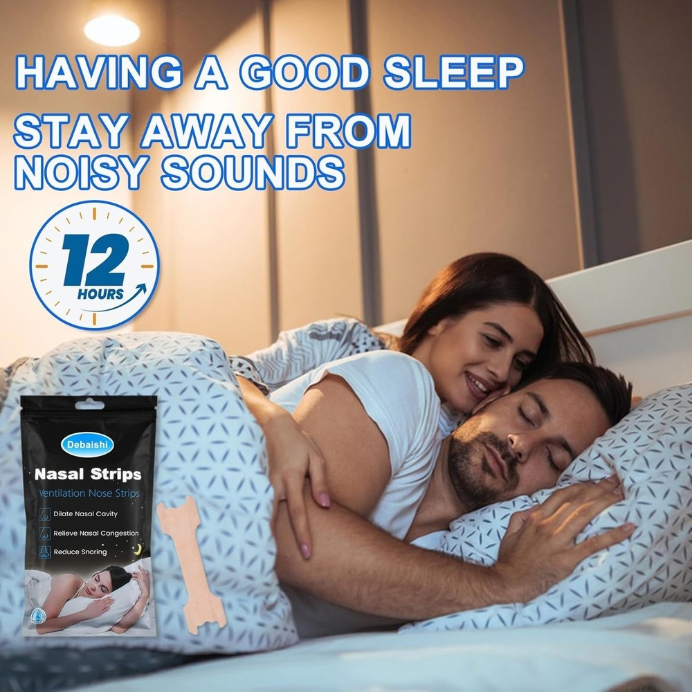 Universal-Fit 60 Count Nasal Strips: Soft, Lightweight Solution for Better Sleep