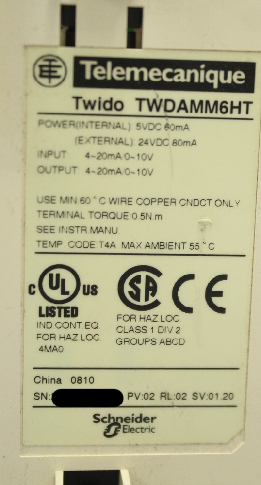 Schneider TWDAMM6HT I/O Module