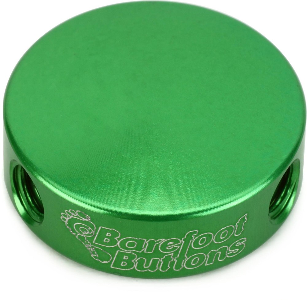 Barefoot Buttons V1 Mini Footswitch Cap - Green (3-pack) Bundle