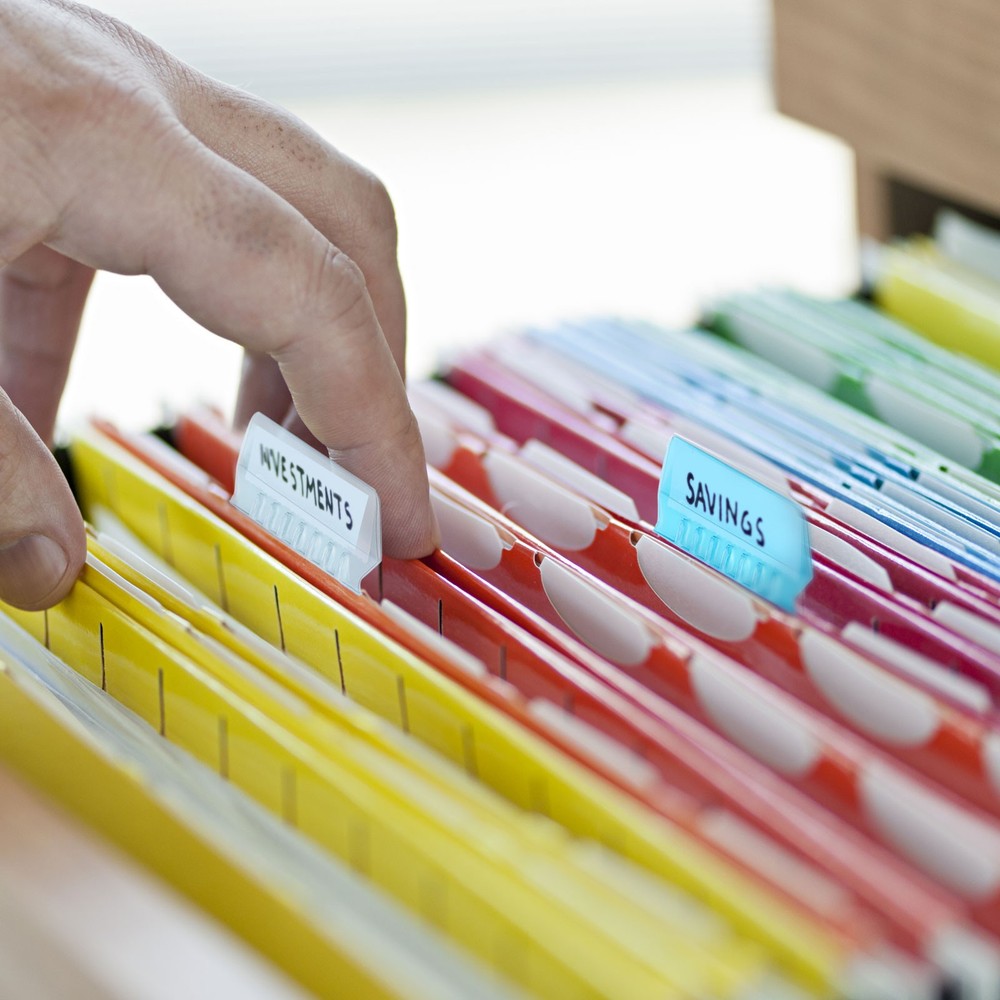 Hanging File Folder Tabs, File Folder Tabs and Inserts, Multicolor, 150 Pcs