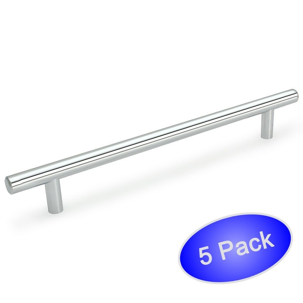*5 Pack* Cosmas Cabinet Hardware Polished Chrome Bar Pull #305-192CH