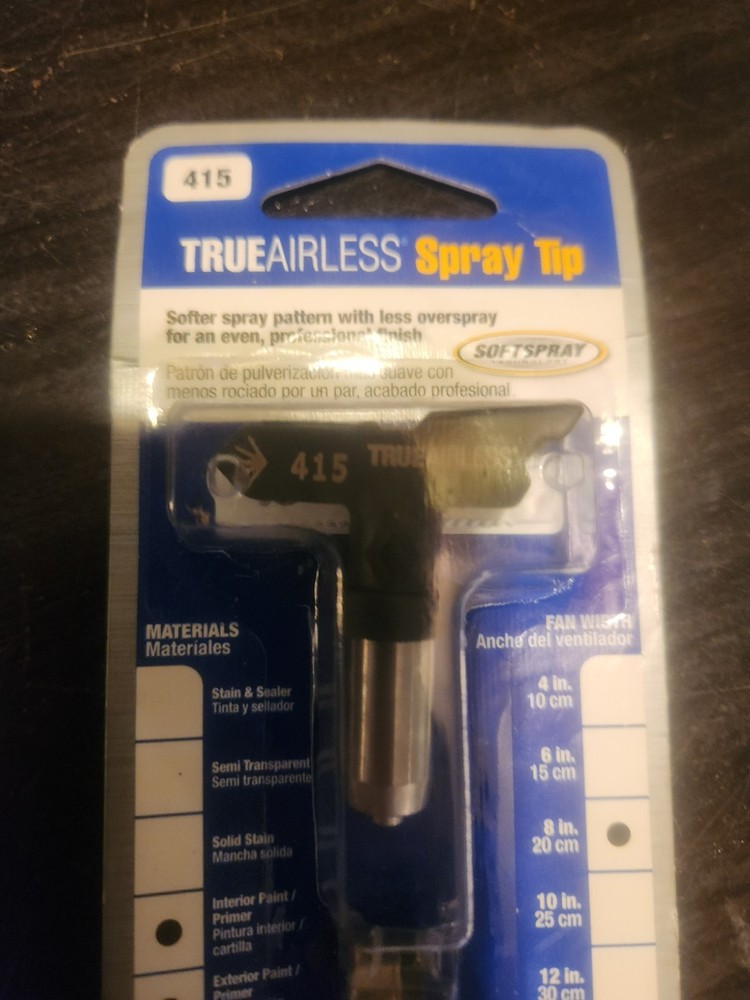 True Airless Spray Tip. 415 Softspray By Graco
