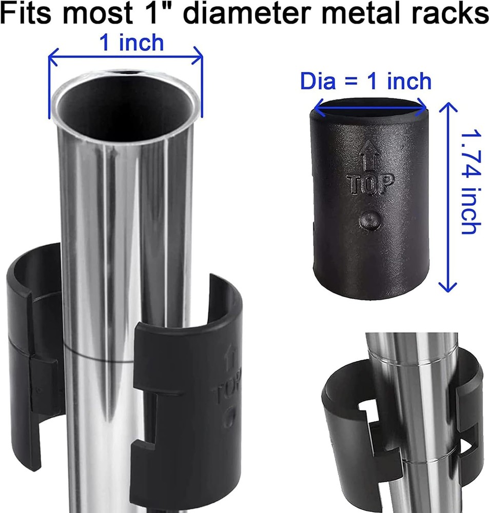 Wire Shelf Clips 8‑Pack for 1‑Post Shelving Replacements