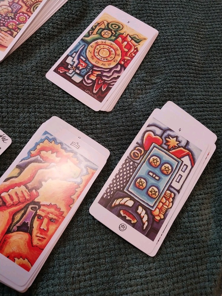 LANGUSTL TAROT DECK 2008 WITH CARD SIGNED BY AUTHOR