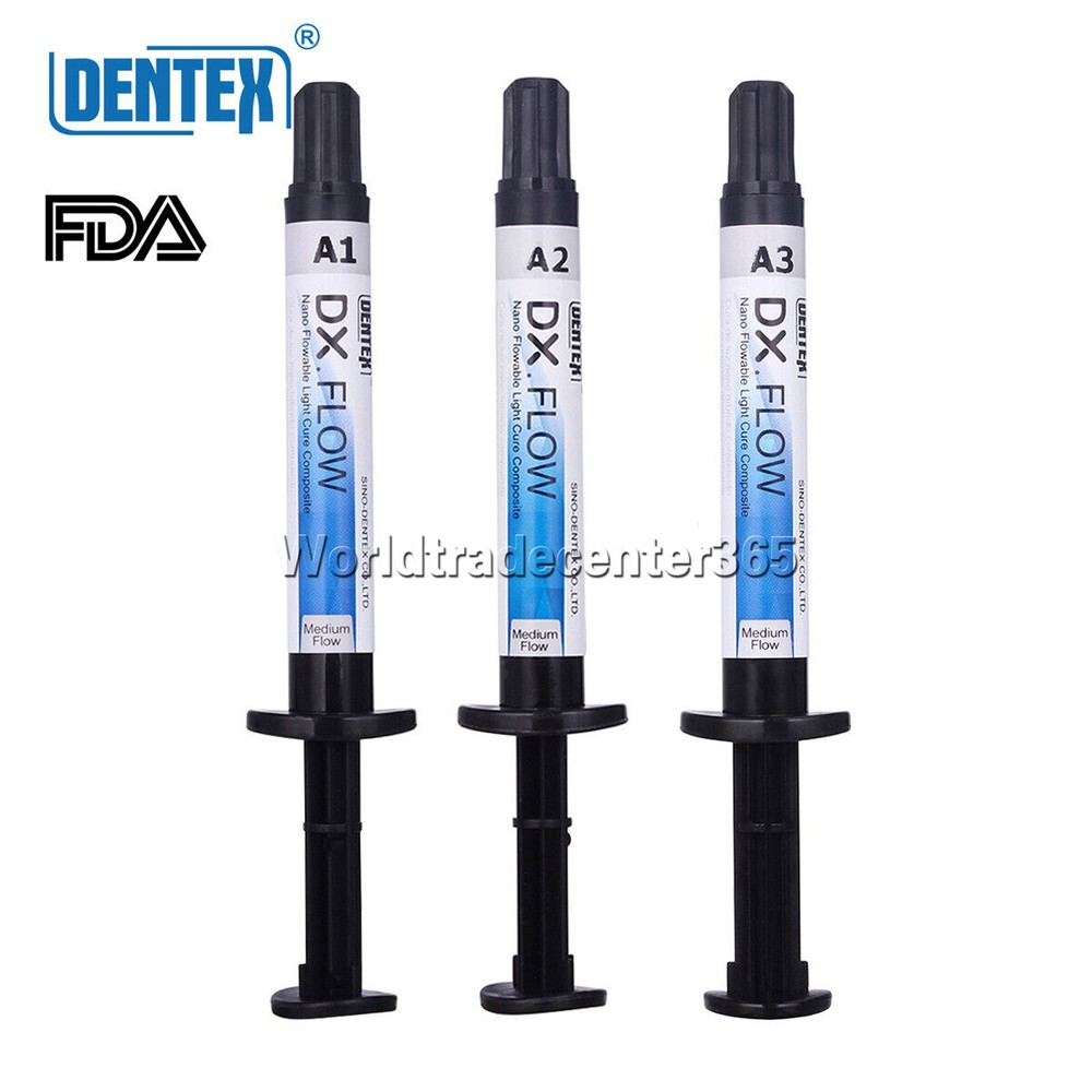 DX.FLOW Dental Flowable Light Cure Composite Resin Medium Flow DENTEX