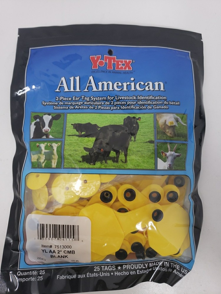 Y-Tex 7513000 2* Livestock Tags