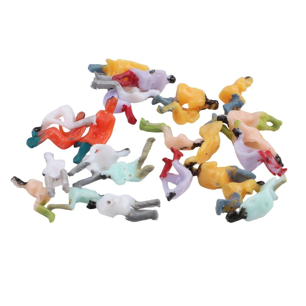 Painted Figures People Model Scale Sitting 100pcs ABS Model People Randomly Sent