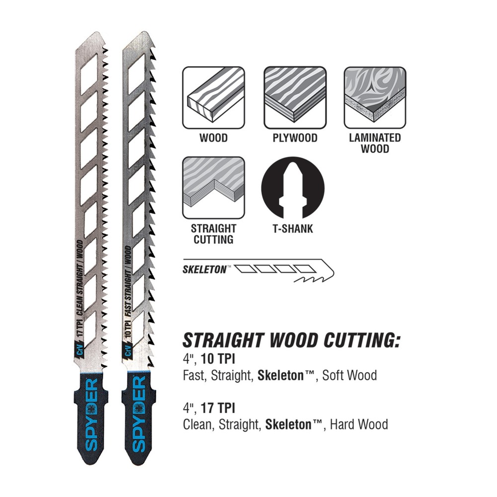 20-Piece Jig Blade Set Multi-Material Spyder 300091