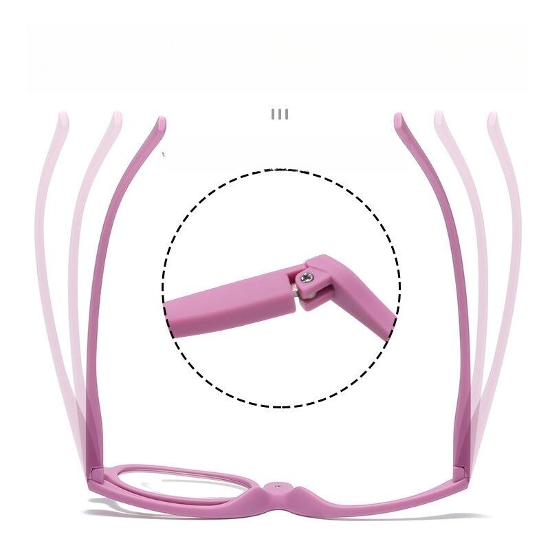 Makeup Mirror Rotating Single Panel Eyebrow Anti-Blue-Ray Reading Glasses