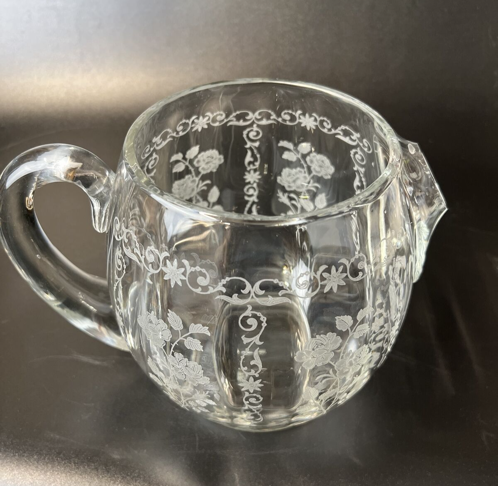 Fostoria Midnight Rose Ice Lip Jug