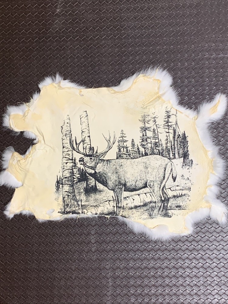 Printed Rabbit Pelt: Deer
