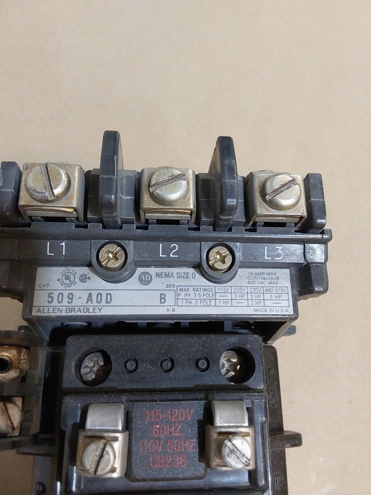 Allen Bradley Starter Model# 509-AOD A Series