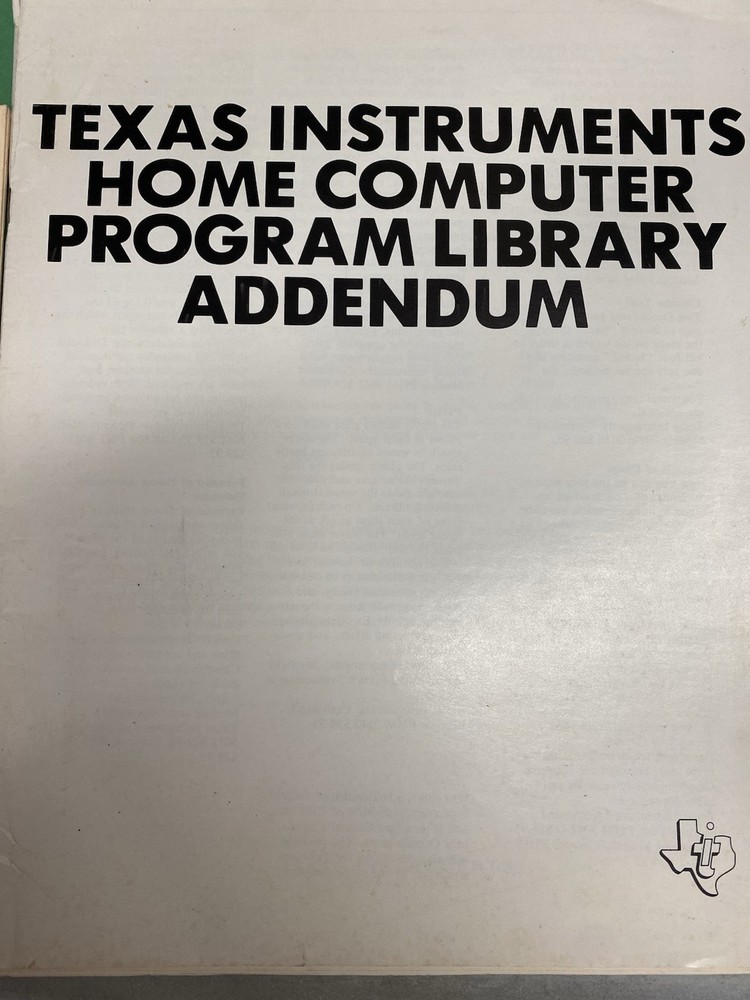 Vintage Texas Instruments TI-99/4A Computer Beginners Basic Book User Guides Etc