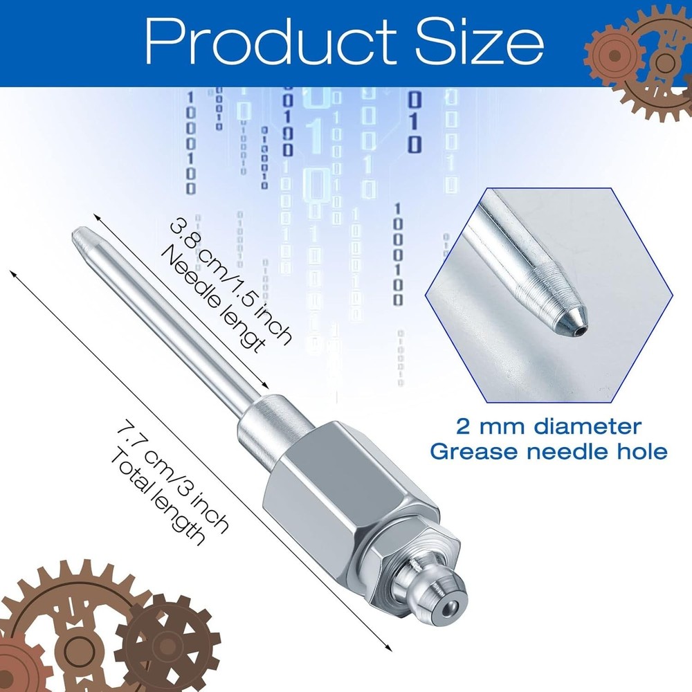 Precision Grease Needle Adapter for Easy Application - 1/8 Inch NPT Threads