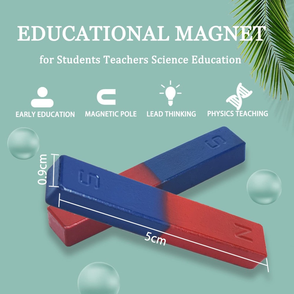 2 Pack Bar Magnet for Kids Science Experiment Education