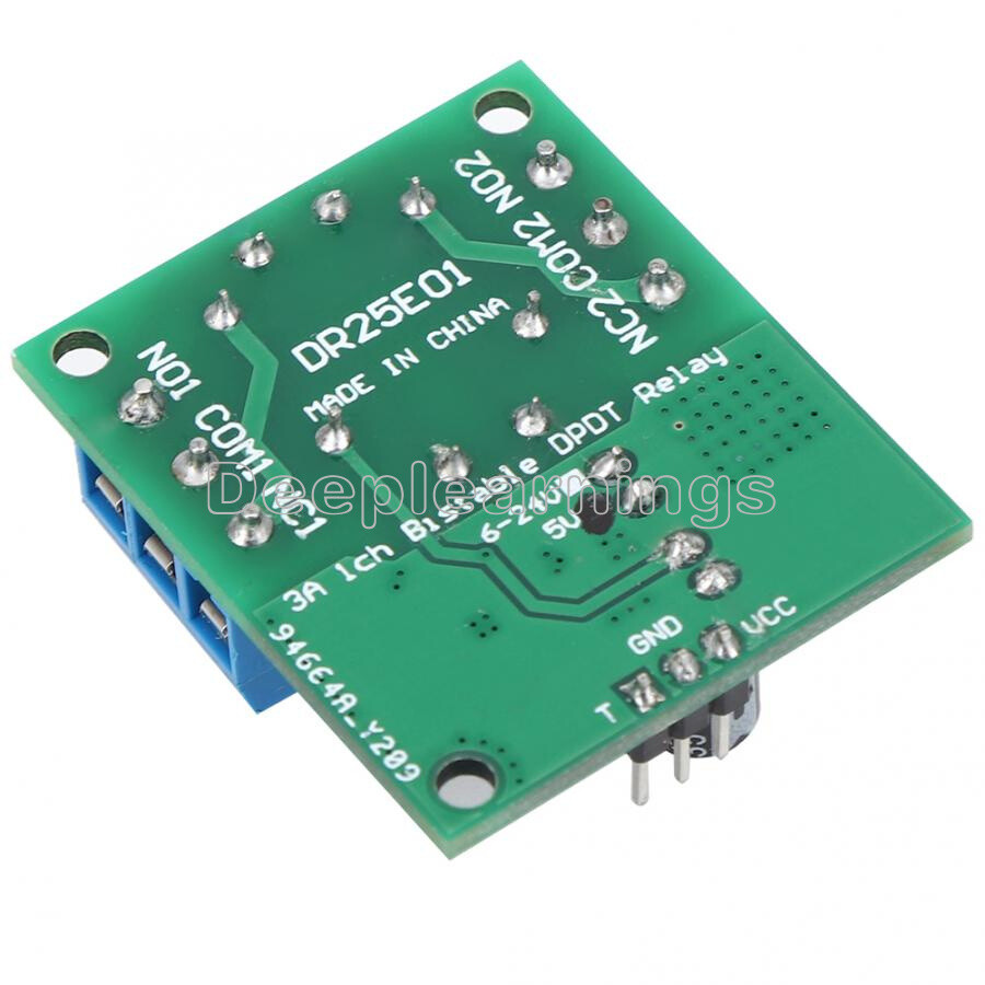 DC 5V or 6-24V Double Pole Double Throw DPDT Self-locking Bistable Relay Module