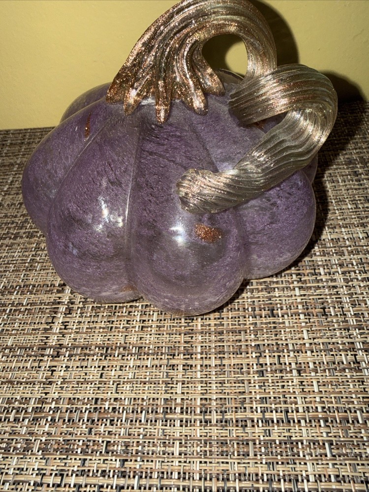 Handblown Glass Pumpkin Purple
