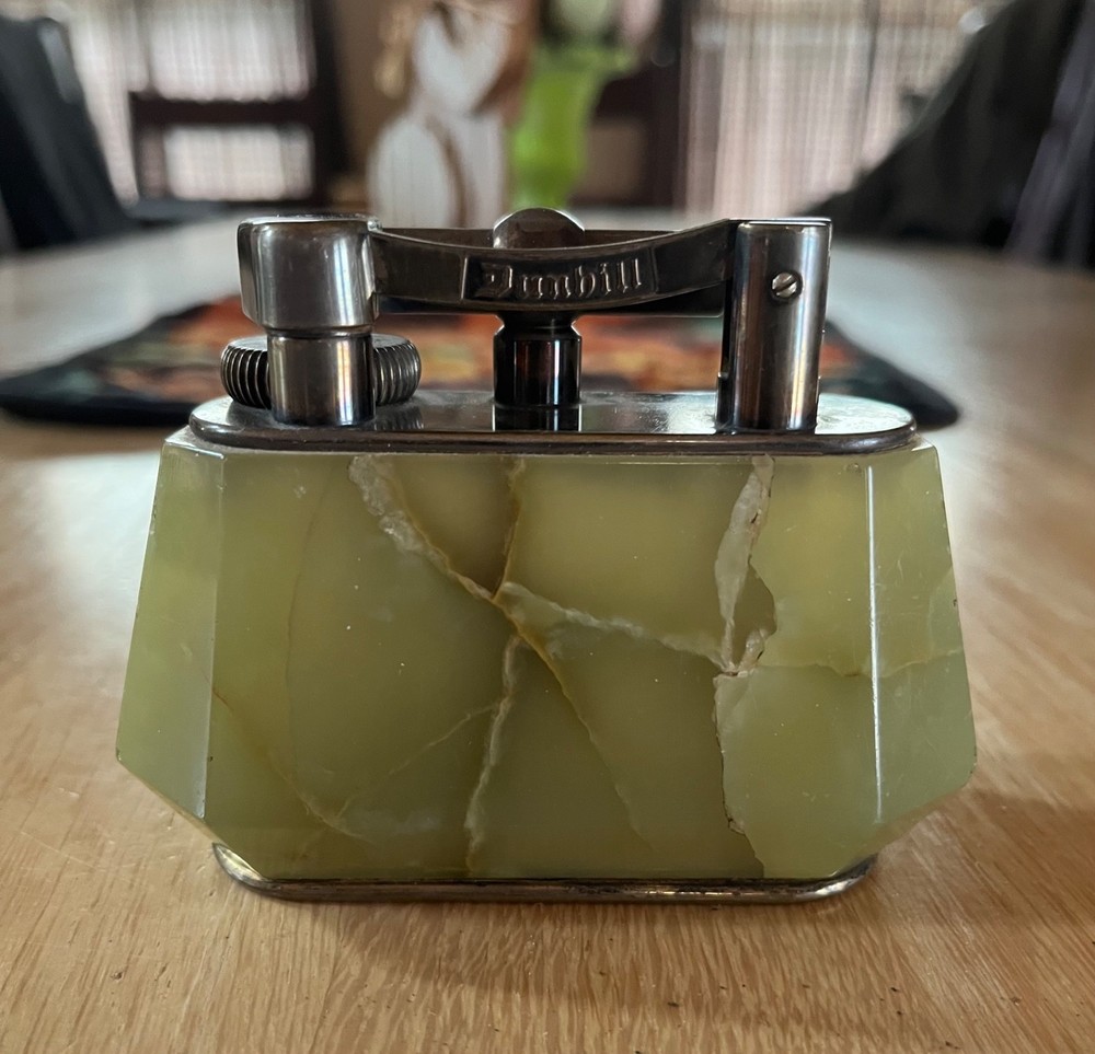 Vintage Dunhill Onyx Table Lighter