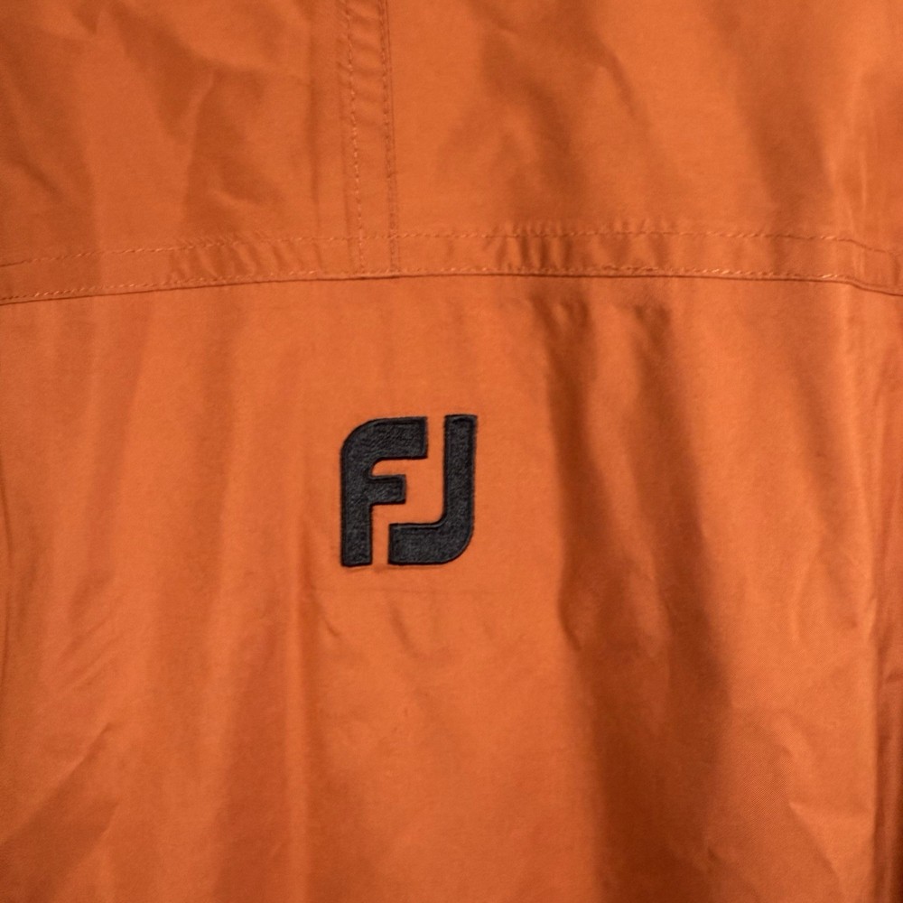 FootJoy DryJoys Pullover Jacket Mens XL Orange Water Wind Resistant Golf Active