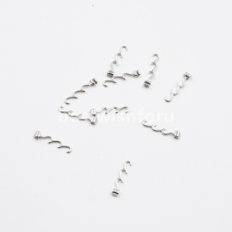 1 Bag Dental Orthodontic Crimpable Hook Multi-function Spiral Long Curved Right