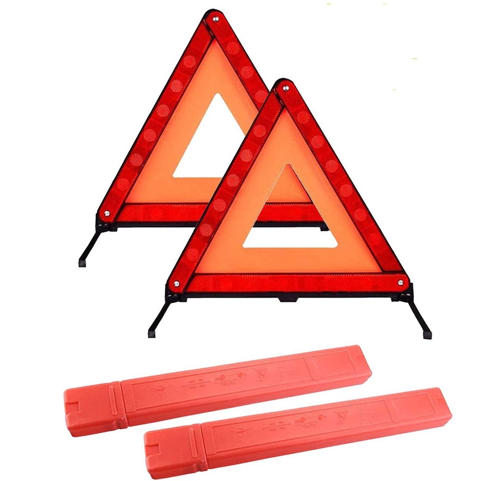 Warning Triangle Euro With Storage Box, ECE RED, 2 Pack