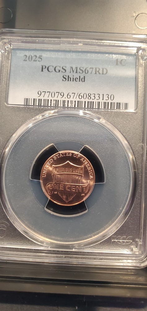 Superb! 2025 PCGS MS67RD SHIELD LINCOLN CENT