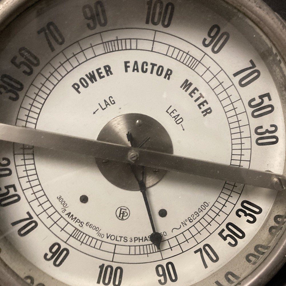 enormous volt meter ( power factor ) ex power station , Industrial / Steampunk