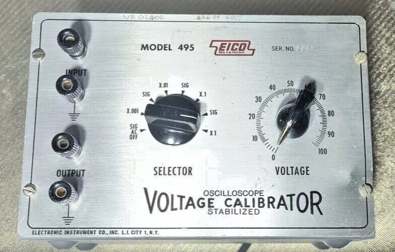 EICO 495 Voltage Calibrator-Oscilloscope Stabilized -Vintage TESTED WORKING