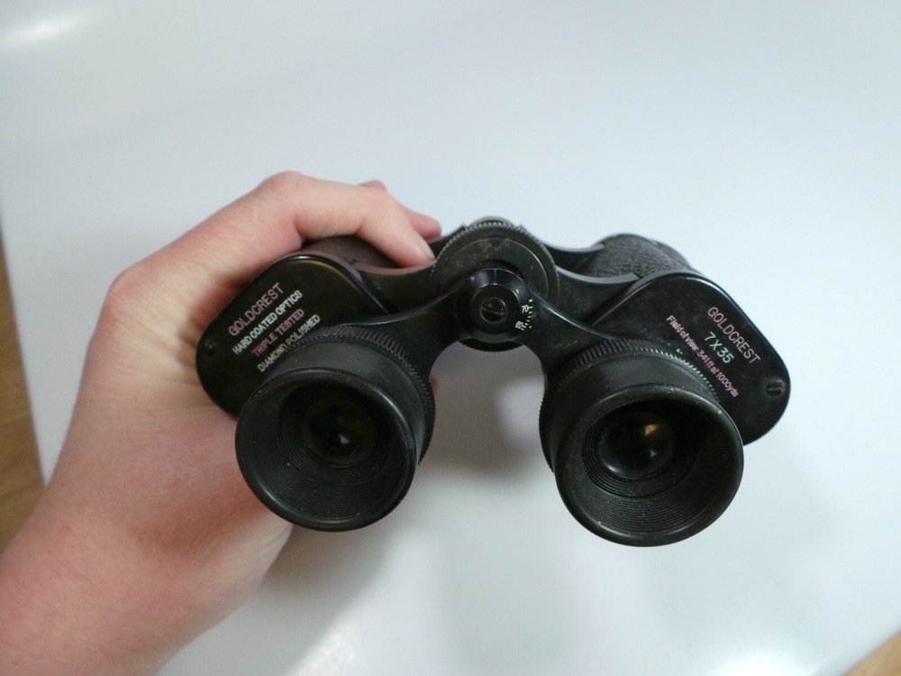 GoldCrest 7 x 35 Binoculars No. 636281 Diamond Polished Nice! Vintage