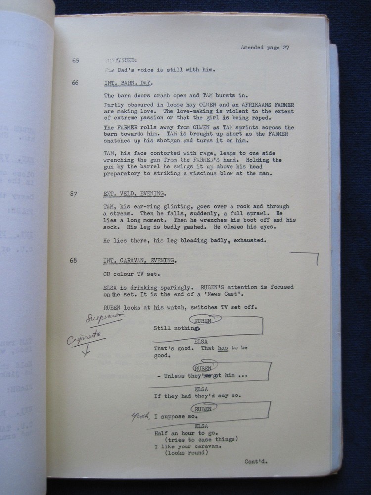 ORIGINAL Script for Film ONE AWAY - Actor BRADFORD DILLMAN'S Copy with His Notes
