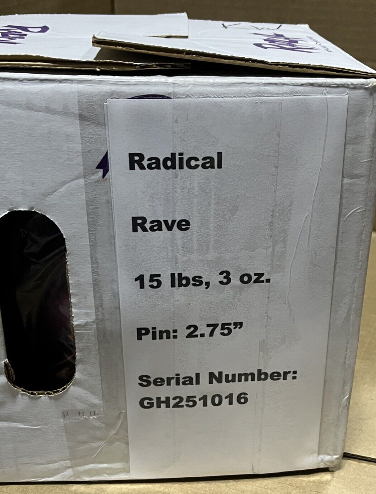 Radical Rave 15 lb Bowling ball New without Original Box